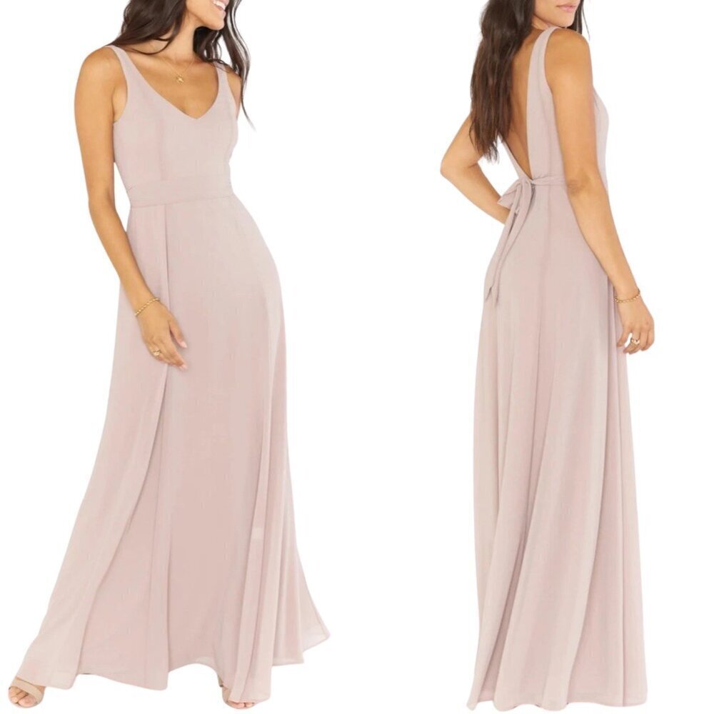 NWT Show Me Your Mumu Jenn Maxi Dress in Dusty Blush Crisp